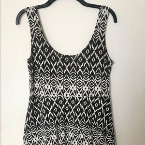 Black and White Tribal Skater Dress